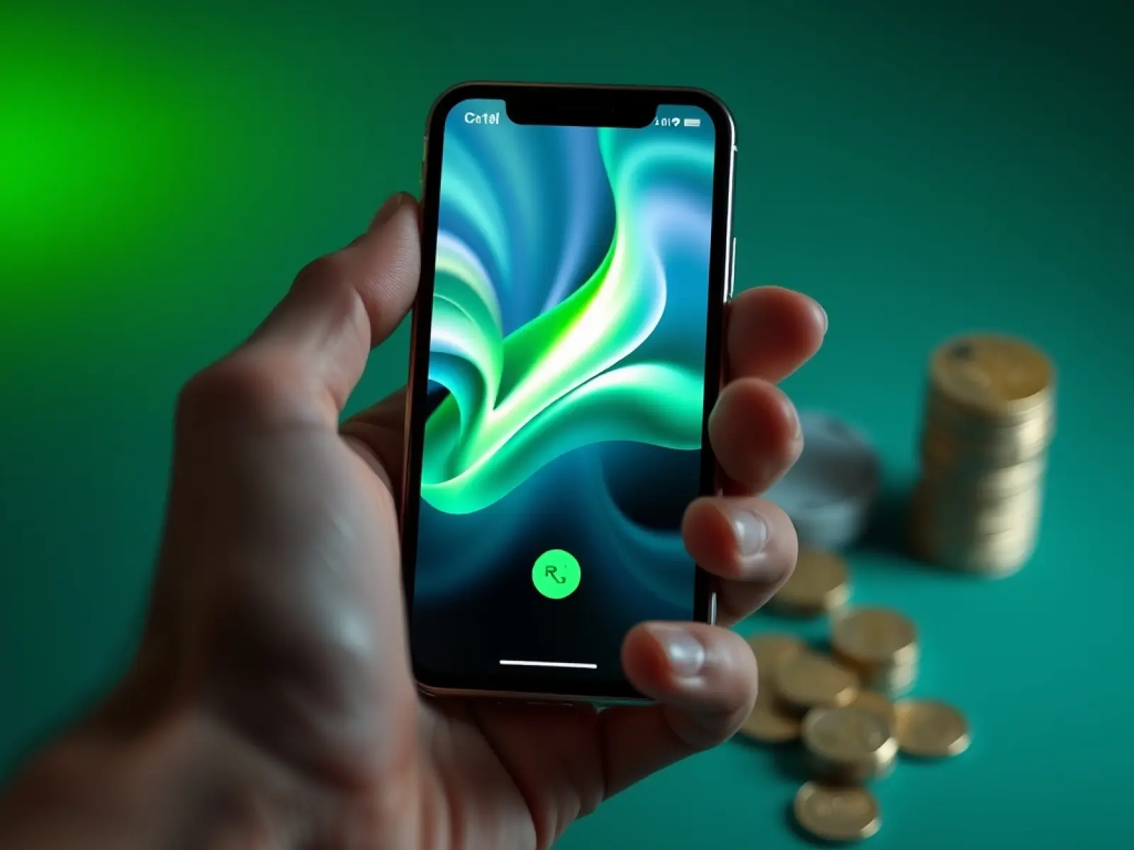Smartphone et carte bancaire pour un dépôt sur Paamebet