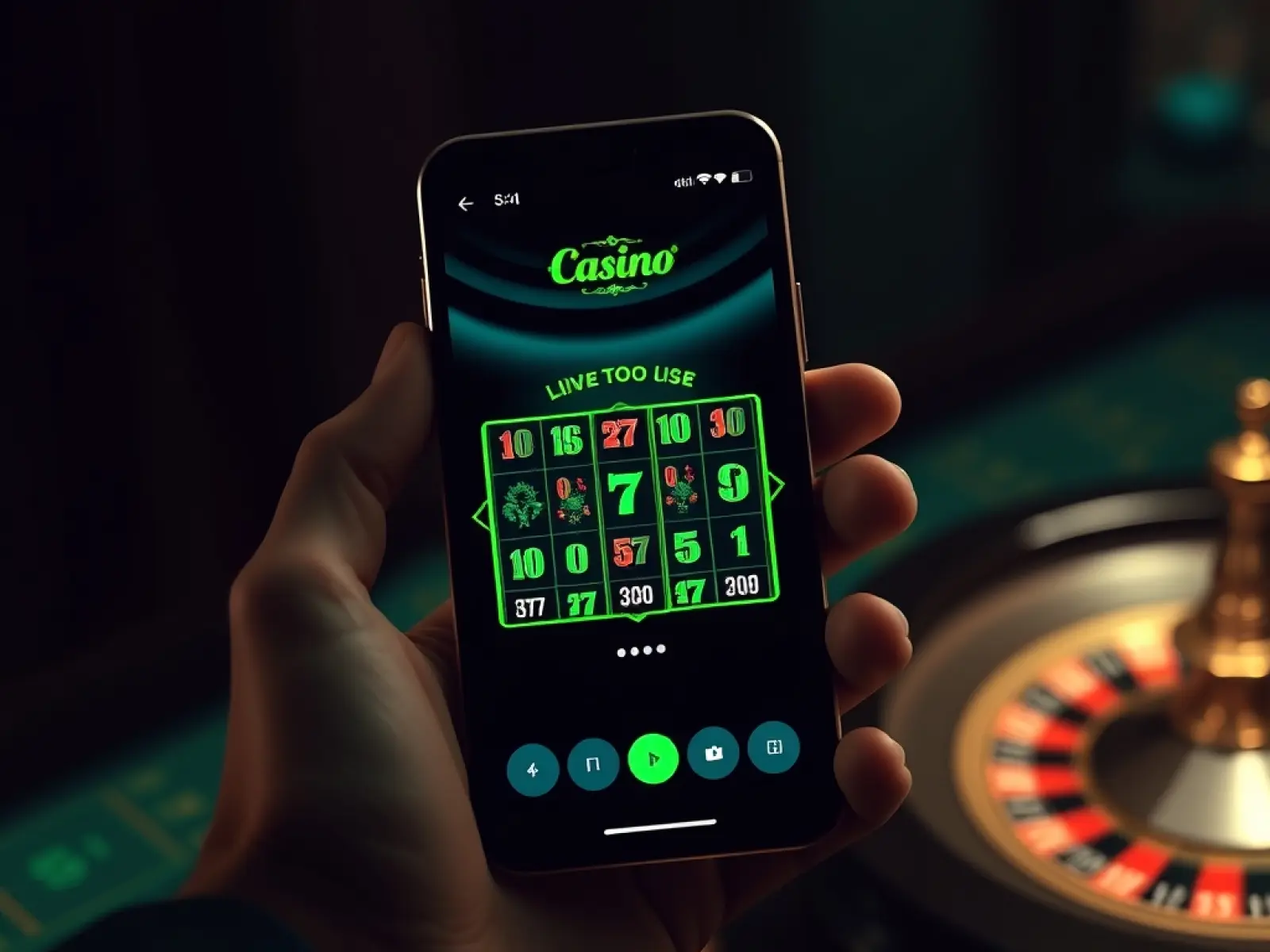 Smartphone affichant l'interface du casino en ligne Paamebet